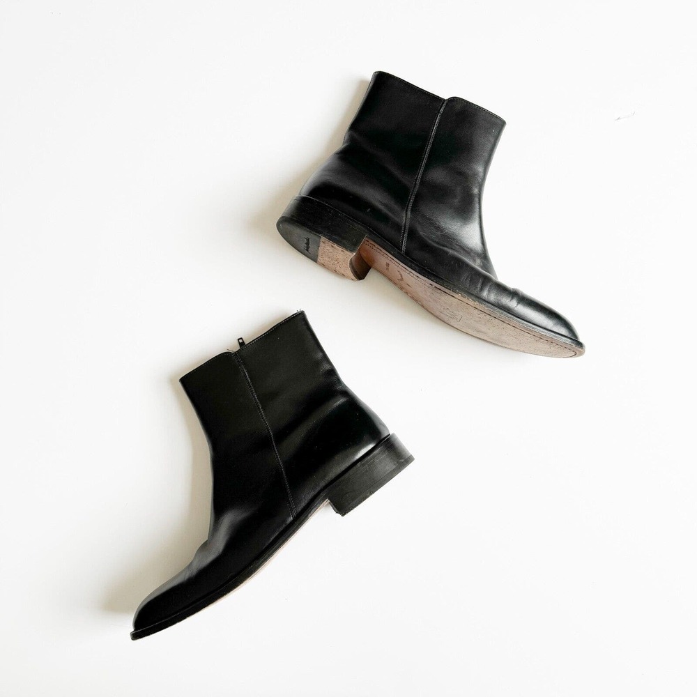 Sandro Moscoloni Black Leather Ankle Boots